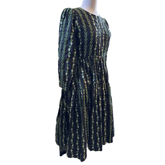 Sister Jane Dream Sugar Chain Midi Dress Black S Embroidery Feminine romantic - Picture 10 of 11